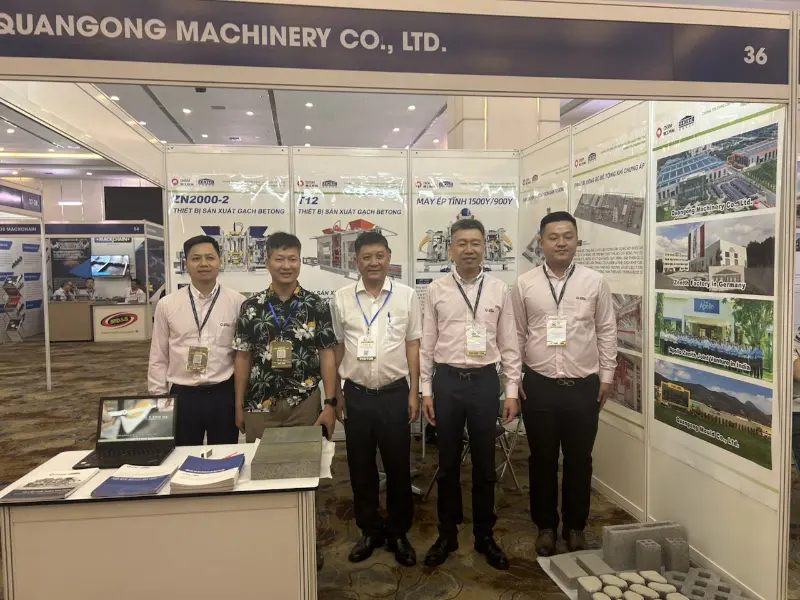 Renforcer sa présence dans les infrastructures d’Asie du Sud-Est ! Quangong Machinery Co., Ltd. brille au Salon du béton du Vietnam 2026